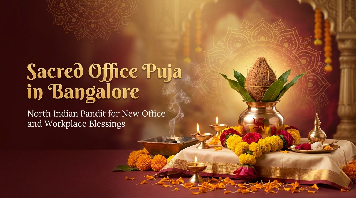 Commercial space blessing ceremony with pandit ji in Bangalore